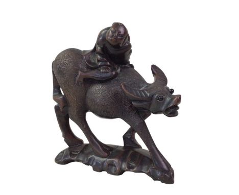 TWO ASIAN WOOD CARVINGS, AND OTHER ITEMS  including a Royal Winton cabbage bowl, Mailing Ware charger, Noritake bowl and thre