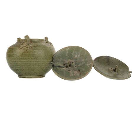 TWO CHINESE BLUE AND WHITE BOWLS, MING DYNASTY  each of tapered form, one decorated continuously with flowers, along with a b