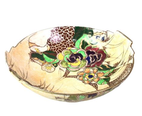 ROYAL WINTON ART DECO STYLE BOWL, AND OTHER ITEMS  comprising a modern Chinese enamelled dish and a Noritake dishRoyal Winton