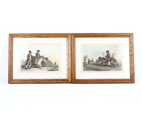 Two framed 19th century coloured engravings after George Walker. Engraved by by E Kaufmann (Baden), published by Richard Jack
