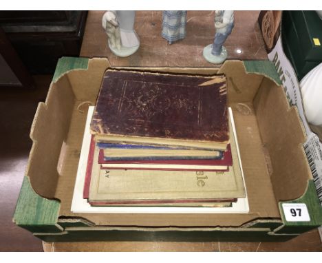Box of first edition books; 'The Queen of the Pirate Isle', illustrated by Kate Greenaway, 1886, 'The Ayrshire Wreath', 1844,