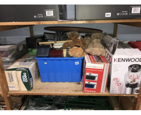Shelf of assorted including Kenwood etc