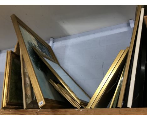 Shelf of various pictures