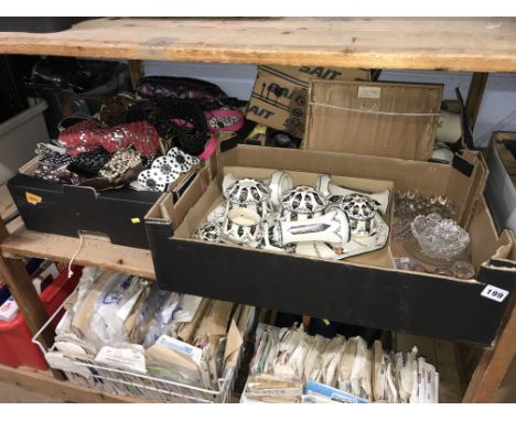 Shelf of assorted including glassware and costume jewellery etc