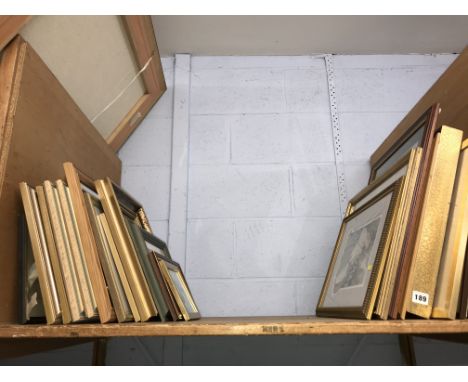 Shelf of various pictures