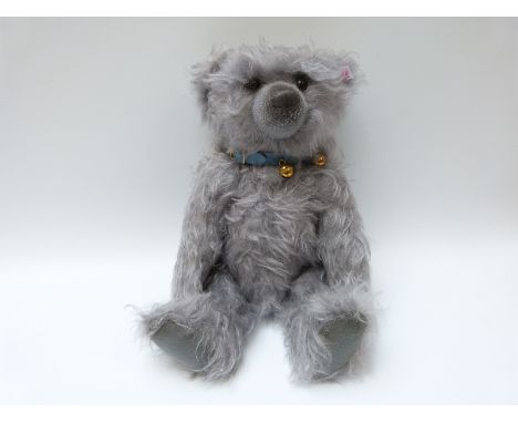 Steiff Original 'Bell Boy' 662997 teddy bear with grey mohair, growler, button to ear, tags and certificate, limited edition 