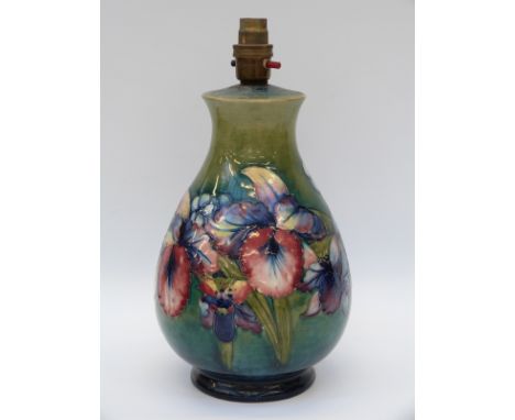 Moorcroft lamp in Spring Flowers pattern (35cm tall)