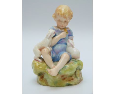 Royal Worcester figure 'The Dandelion' by Freda Doughty with puce mark, model no 3004