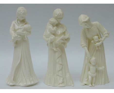 Three Royal Worcester figurines First Steps, Once Upon A Time & Sweet Dreams