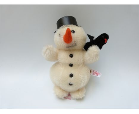 Steiff Original 'Snowman' 037962 teddy bear, with white mohair, button to ear, tags and certificate, limited edition 1905/300