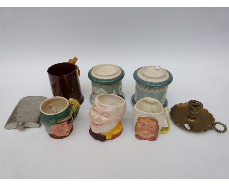 A pair of Carltonware tobacco jars and other ceramics etc