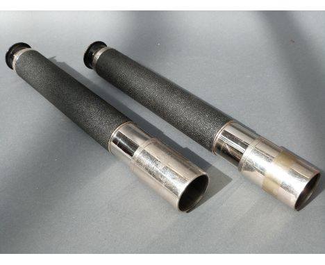 Two CKC pattern 373c military telescopes, each stamped with ministry broad arrow, one numbered 1382 the other 2369. 