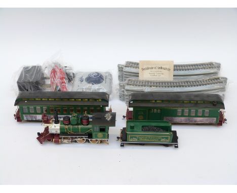 Bachmann 0 gauge train set Thomas Kinkade's Christmas Express, in original boxes with certificate of authenticity