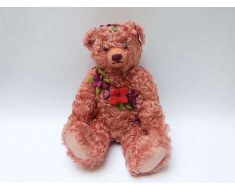Steiff Original Club Edition 2007 'Marianne Meisel' 420771 teddy bear with rose colour mohair, button to ear, tags and certif
