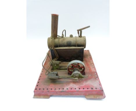 Mamod S.E.3 live steam stationary steam engine with twin oscillating cylinders, whistle, regulator and detachable chimney
