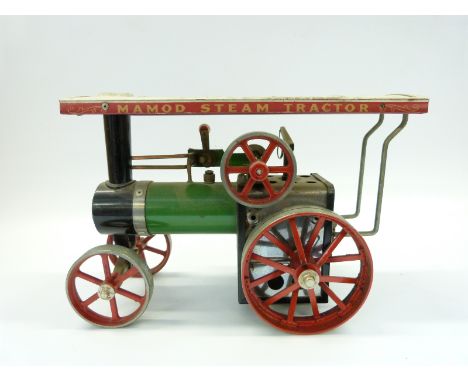 Mamod T.E.1.A. live steam traction engine with water level plug, reversing lever and whistle