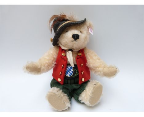 Steiff Original musical 'Oktoberfest 2004' 671814 teddy bear, with blonde mohair, button to ear, tags and certificate, limite