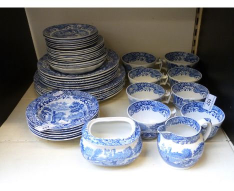 Copeland Spode Italian pattern dinner and tea ware, 46 pieces