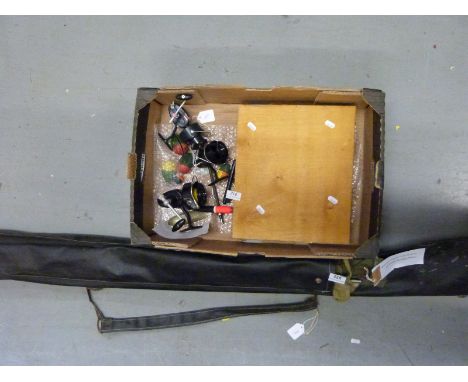 Fishing equipment including Mitchell 304, 306 and 410 reels, floats, accessories, Aiken Superflex vintage rods and Hardy Brot