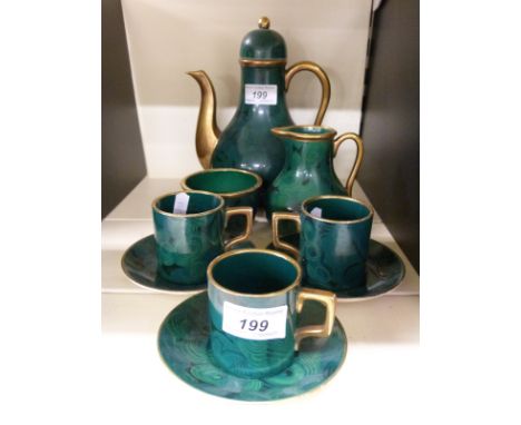 Susan Williams-Ellis Grays Pottery for Portmeirion Malachite pattern tea set