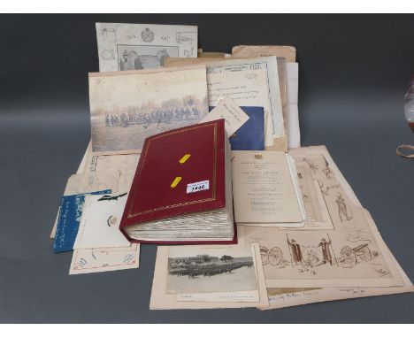 A quantity of WWI ephemera relating to Stanley H. De La MareStanley de la Mare was born in 1876 and served with the British S