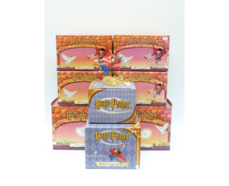 Royal Doulton Harry Potter figures including Remembral Recovery, Hedwig, Dobby, Professor Quirrell, Playing Quidditch, Albus 