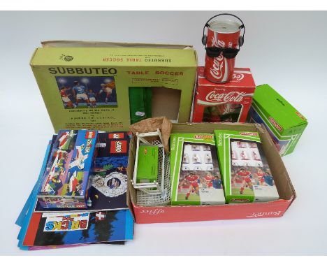 Subbuteo Table Soccer 'Continental' Display edition set together with various additional teams, Lego sets and other vintage t