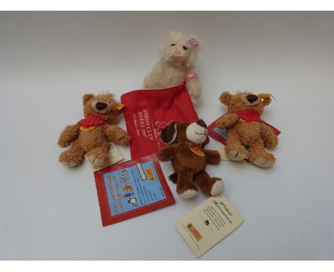 Steiff Original Club Edition 'Baby Bear' 2007 420719 teddy bear, with white mohair, button to ear, tags and certificate 2016,