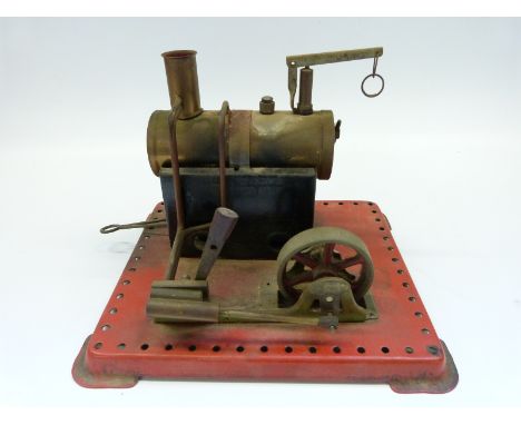 Mamod S.E.2.A. live steam stationary steam engine with reversing lever, whistle and water level plug