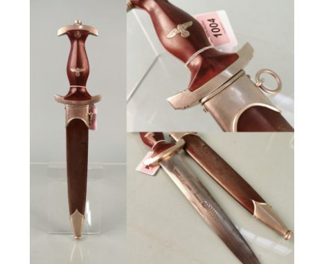 An S.A. Service dagger, adopted 1933. This example is by Carl Schmidt Solingen, who is now listed as one of the rarest makers
