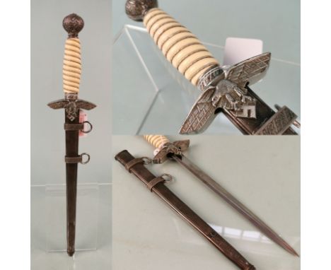 A second model (1937) Luftwaffe Officer's dress dagger, by W.K.C. Solingen with white grip