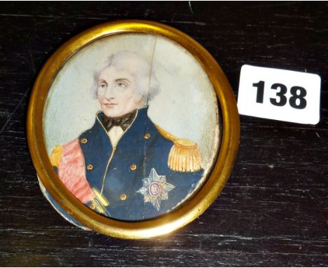 Miniature portrait of Horatio Nelson
