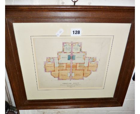 Set of four Victorian architectural drawings of cottages, dated 1864 and signed William R. Chapman