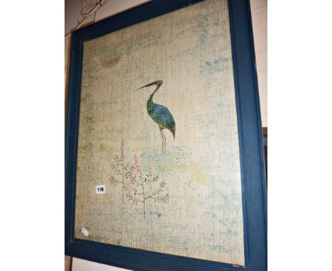 Keiko MINAMI (1911-2004) lithograph of a crane entitled "Cranes Fancy", 24.5" x 18"