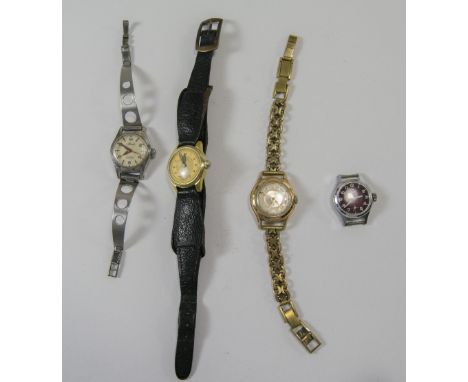 Collection Of 4 Mid 20thC Manual Wind Wristwatches 