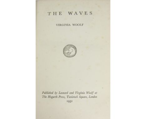 Woolf, VirginiaThe Waves. London: The Hogarth Press, 1931. First edition, 8vo, original purple cloth gilt, some pencil sketch