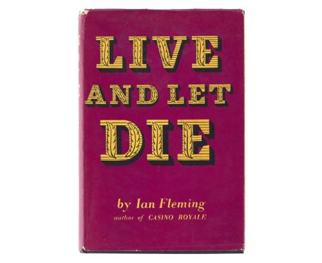 Fleming, IanLive and Let Die. London: Jonathan Cape, 1954. First edition, first impression dust-jacket with Kenneth Lewis not