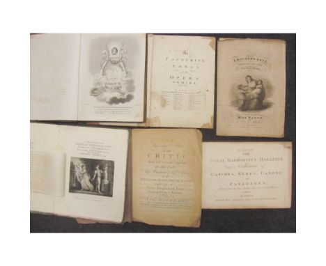 Engraved & printed music, a quantity, includingThe Favorite Airs in the Critic Sung with universal Applause by Miss Field. Lo