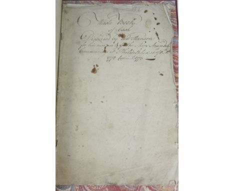 Waste Book of Cash - William Manson - the Ship Arundel, commencing at PhiladelphiaWaste Book of Cash disbursed by William Man