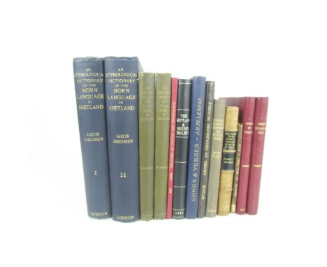 Language & Literature, including Jakobsen, JakobAn Etymological Dictionary of the Norn Language in Shetland. London: David Nu