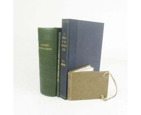 Manuscript and news clipping volumes"Caithness Notes & Queries", green morocco bound volume, 24 x 21 x 8cm, with over 300 pag