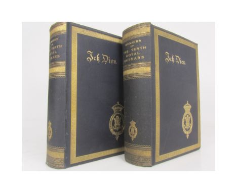 Tenth Royal Hussars - Liddell, Col. R.S.The Memoirs of the Tenth Royal Hussars. London: Longmans, 1891. First edition, 8vo, 2