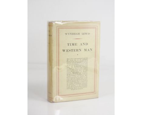 Lewis, WyndhamTime and Western Man. London: Chatto and Windus, 1927. First edition, 8vo, original red cloth, dust-jacket, in 