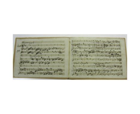 Musical manuscriptsRossi Perugino, Giuseppi Tantum Ergo, musical manuscript, 6 leaves, 116 x 160mm; Liszt, Franz Autograph up