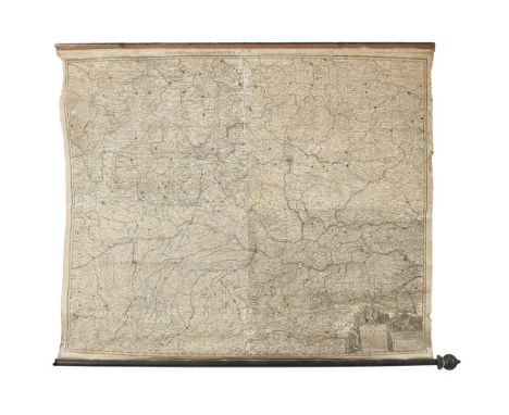 4 large maps on rollers, comprising:Philips' Comparative Series of Large School Maps, England and Wales. 157 x 196cm., no dat