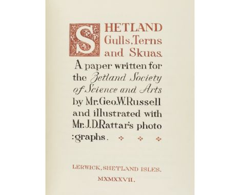 Russell, George W. - unpublished ornithological typescriptShetland Gulls, Terns and Skuas. A paper written for the Zetland So