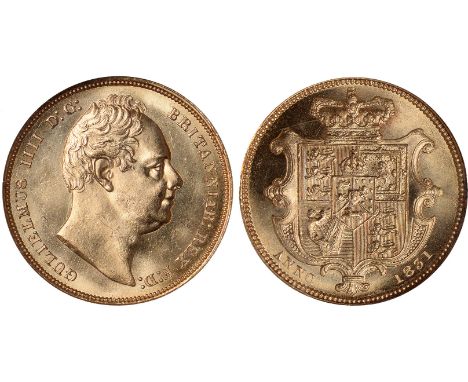 British Coins, William IV, sovereign, 1831, WW without stops, bare head r., rev. crowned shield of arms (S.3829A), certified 