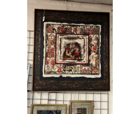 LARGE INDIAN PRINT ON CANVAS