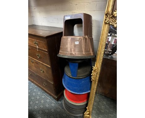 FOUR KIK STEP INDUSTRIAL STOOLS