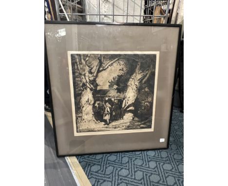 LARGE FRAMED PRINT BY FRANK BRANGWYN